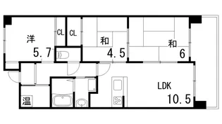 ハートランド甲南【12階】の間取り