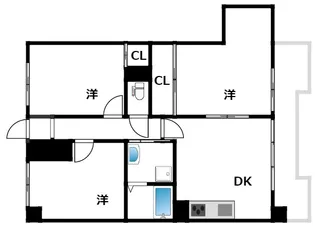 マリンクレール六甲【4階】の間取り