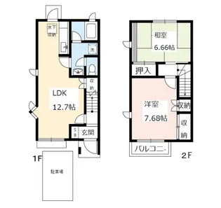 兵庫県芦屋市大原町【テラスハウス】の間取り