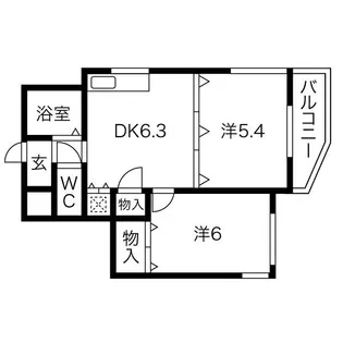 ヴェルドミール御影【6階】の間取り