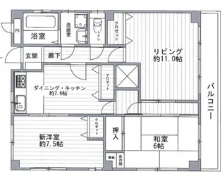 山田マンション【3階】の間取り