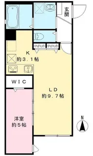 ユアメゾン魚崎【1階】の間取り