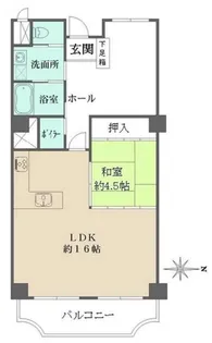 ローズハイツ芦屋【7階】の間取り