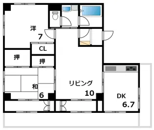 マスミマンション【2F号室】の間取り