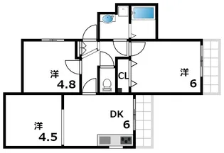 アプリーレ御影【4階】の間取り