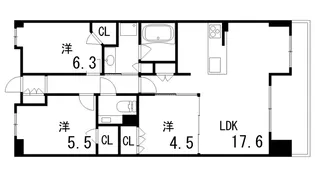 パークシュロス芦屋【1階】の間取り