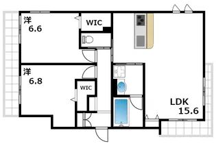 ア・ライヴ本山【2階】の間取り
