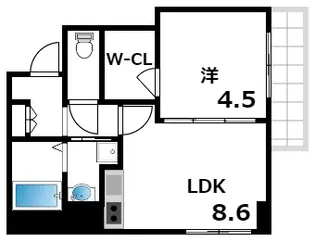 モレスヴィラ本山中町【3階】の間取り
