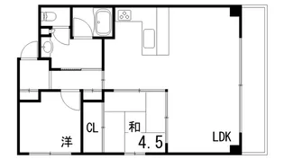 メイピース芦屋【6階】の間取り
