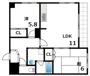 サンシャインA【3階】の間取り
