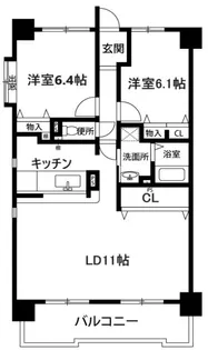 エクセル芦屋【10階】の間取り