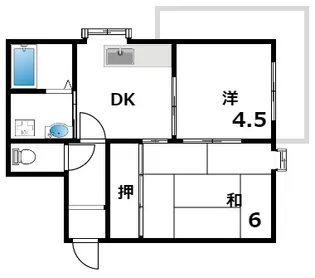 信和マンション【3階】の間取り