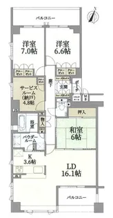 ジークレフ東灘森北町【4階】の間取り