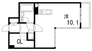 ホープ芦屋【3階】の間取り