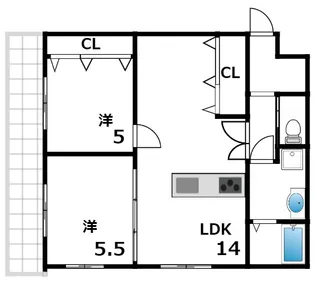 清保アイレックスコート【2階】の間取り