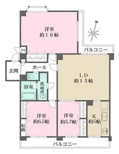 サンシャイン御影【302号室】の間取り