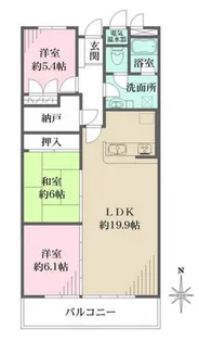 進和北楠アーバンライフ【4階】の間取り