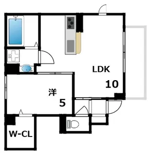 レーヴドドゥ芦屋【1階】の間取り