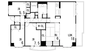 アーデンコート住吉川【3階】の間取り