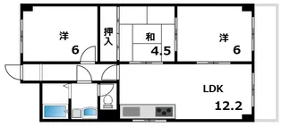 プラザ翠光【6階】の間取り
