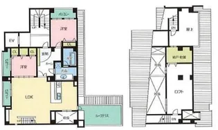 クオリア三正【4階】の間取り