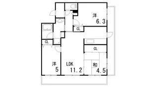 アーバン甲南【6階】の間取り