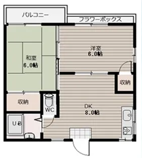 旭が丘伸和ハイツ【1階】の間取り