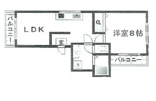 あさひ星が丘マンション【2階】の間取り