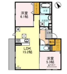 エクレール福田【1階】の間取り