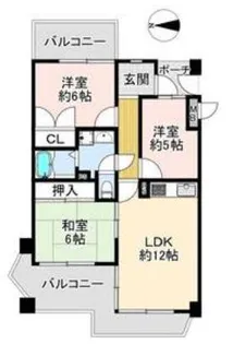 ガーデンハイツ桃山台弐番館【3階】の間取り