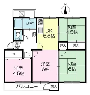 狩口台住宅43号棟【2階】の間取り