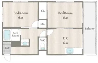 昭郷ツインハイツ【1階】の間取り
