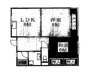 ハイフラット静徳【3階】の間取り