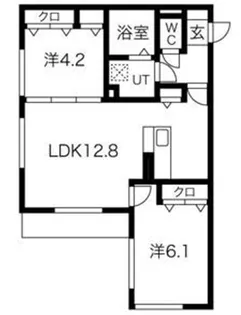 ベレッツァ甲南山手【1階】の間取り
