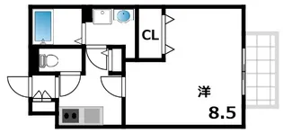 フローラ山の下【2階】の間取り