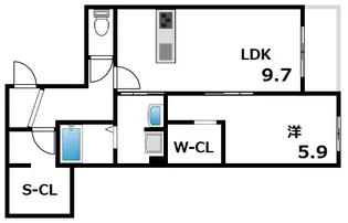 MOCXION御影【3階】の間取り