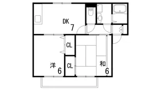 ハイカムール芦屋【1階】の間取り