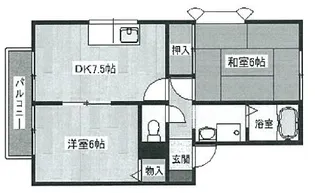 エクセルハイツ桃山【2階】の間取り