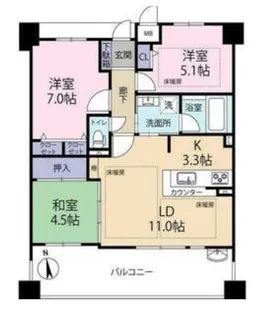 アルファステイツ明石駅前【10階】の間取り