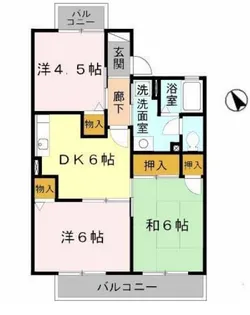 グランディール福田【1階】の間取り