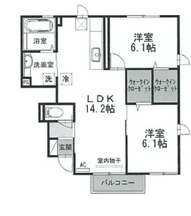 ステラコートⅡ【103号室】の間取り