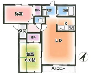 ファジーアドザックスA棟【2階】の間取り