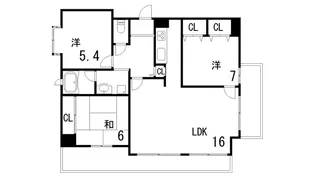 御影クラリティフラット【4階】の間取り