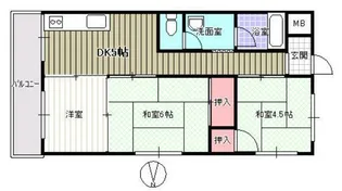 第1宗田マンション【1階】の間取り