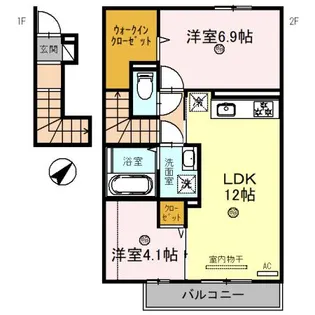 リコルド住吉【2階】の間取り