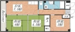 ベルトピア西明石Ⅶ【5階】の間取り