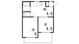 ベルシェ岡本【3階】の間取り