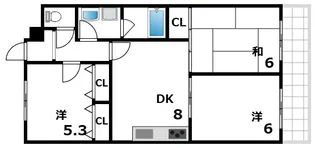 コスモ甲南町パート2【2階】の間取り