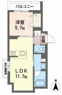 Avenir旭ヶ丘【1階】の間取り