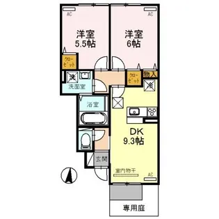 ヴァンドミール流田【106号室】の間取り